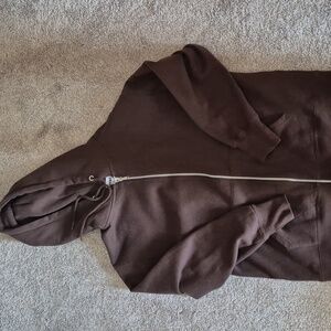 Brown Zipup Hoodie